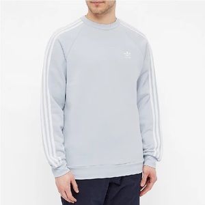 Adidas 3-Stripes Crew Men Sweatershirt Halo Blue S women M